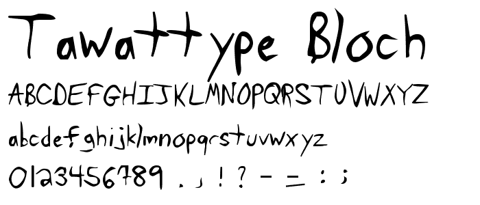 Tawattype Bloch font